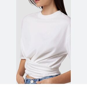 Gabriella Raccha White Wrap Around Tee Small